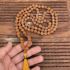 6mm Natural knot Rudraksha gemstone beads necklace