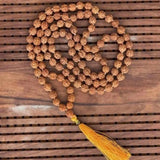 6mm Natural knot Rudraksha gemstone beads necklace