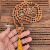 6mm Natural knot Rudraksha gemstone beads necklace