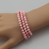 6mm Natural Red Tridacna Shell Bracelet Buddha Prayer Bracelet