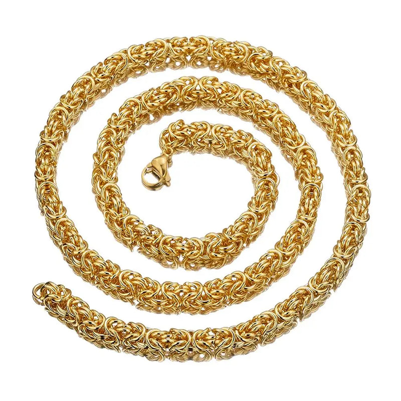 6mm Stainless Steel Byzantine Chain Necklace or Bracelet
