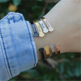 6mm Pet Paw Pattern Name Open Cuff Bangle Bracelet