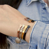 6mm Pet Paw Pattern Name Open Cuff Bangle Bracelet