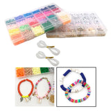 6mm Polymer Clay Beads Flat Round Disk Boho Jewelry Making Bracelets Necklaces
