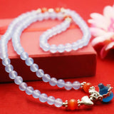 Opal Chalcedony Circle Bracelet Hand Chain Women Girls Ladies Beads