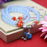 Opal Chalcedony Circle Bracelet Hand Chain Women Girls Ladies Beads