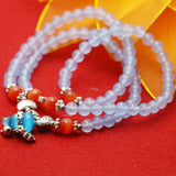 Opal Chalcedony Circle Bracelet Hand Chain Women Girls Ladies Beads