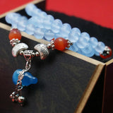 Opal Chalcedony Circle Bracelet Hand Chain Women Girls Ladies Beads