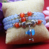 Opal Chalcedony Circle Bracelet Hand Chain Women Girls Ladies Beads