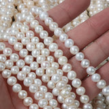 6mm Natural Freshwater Pearl Chain DIY Jewelry Accessories