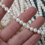 6mm Natural Freshwater Pearl Chain DIY Jewelry Accessories