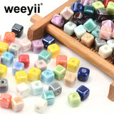 6mm Ceramic Cube Spacer Beads for Jewelry Making DIY Bracelet