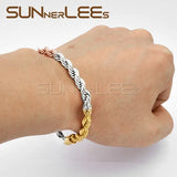 6mm Twisted Rope Chain Bracelet Yellow Rose Men Women