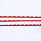 6mm Round Red Coral Bead String for Jewelry Making