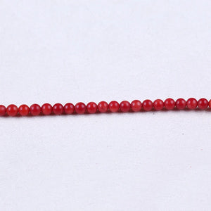 6mm Round Red Coral Bead String for Jewelry Making