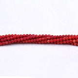 6mm Round Red Coral Bead String for Jewelry Making