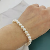 6mm Freshwater Pearl Bracelet 14K Filled Magnet Clasp Hand Jewelry