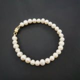 6mm Freshwater Pearl Bracelet 14K Filled Magnet Clasp Hand Jewelry