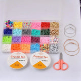 6mm Polymer Clay Spacer Beads Kit for DIY Bracelet Necklace