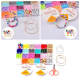 6mm Polymer Clay Spacer Beads Kit for DIY Bracelet Necklace