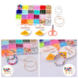 6mm Polymer Clay Spacer Beads Kit for DIY Bracelet Necklace