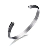 6mm Stainless Steel Bangles Antique Silver Cuff Bracelet Bangle