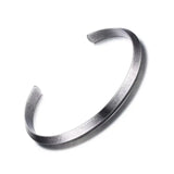 6mm Stainless Steel Bangles Antique Silver Cuff Bracelet Bangle