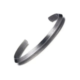 6mm Stainless Steel Bangles Antique Silver Cuff Bracelet Bangle