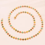 6mm Stainless Steel Eyes Style Necklace with Silver Chain for Women Girls