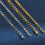 6mm Stainless Steel Eyes Style Necklace with Silver Chain for Women Girls