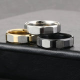 6mm Stainless Steel Wedding Bands for Men Punk Rock Sports Ring Boys
