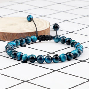 6mm Tiger Eye Stone Bracelet Chakra Beaded Men Women Buddha Bracelets