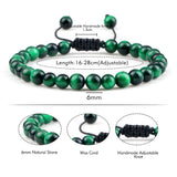 6mm Tiger Eye Stone Bracelet Chakra Beaded Men Women Buddha Bracelets