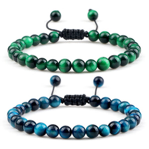 6mm Tiger Eye Stone Bracelet Chakra Beaded Men Women Buddha Bracelets