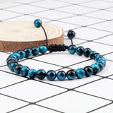 6mm Tiger Eye Stone Bracelet Chakra Beaded Men Women Buddha Bracelets
