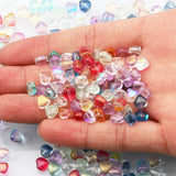 6mm Transparent Heart Czech Beads Crystal Spacer DIY Jewelry Making