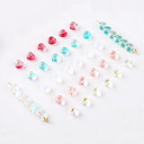 6mm Transparent Heart Czech Beads Crystal Spacer DIY Jewelry Making