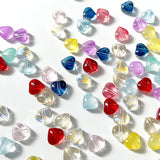 6mm Transparent Heart Czech Beads Crystal Spacer DIY Jewelry Making