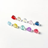 6mm Transparent Heart Czech Beads Crystal Spacer DIY Jewelry Making