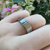 6mm Tungsten Carbide Ring Pipe Cut Holy Bible Engraving Polished Finish