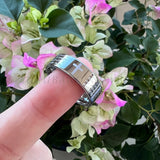 6mm Tungsten Carbide Ring Pipe Cut Holy Bible Engraving Polished Finish