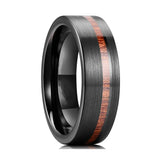 6mm Tungsten Carbide Wedding Ring Brushed or Hammered Unisex Engagement Ring