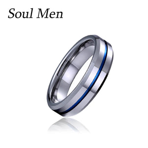 6mm Tungsten Ring Comfort Fit with Groove Wedding Band Size 6-12