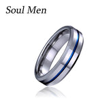 6mm Tungsten Ring Comfort Fit with Groove Wedding Band Size 6-12