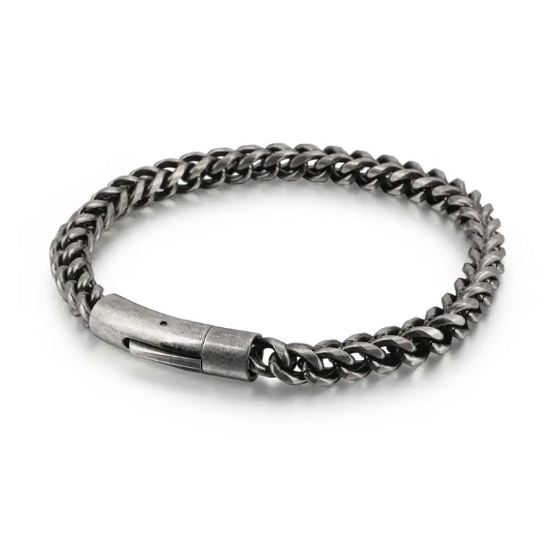 6mm Vintage Chains Bracelet Men Stainless Steel Light Bracelet
