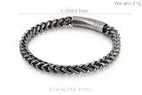 6mm Vintage Chains Bracelet Men Stainless Steel Light Bracelet