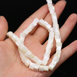 6mm Natural Mother Of Pearl Shell Square Shell Beads for DIY Bracelet