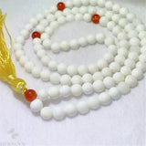 6mm Tridacna 108 Bead Tassel Stretch Bracelet Reiki Wrist