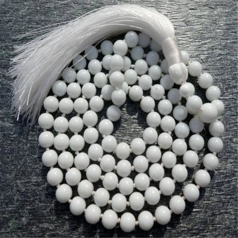 6mm Tridacna 108 Beads Tassel Bracelet Necklace