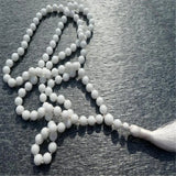 6mm Tridacna 108 Beads Tassel Bracelet Necklace